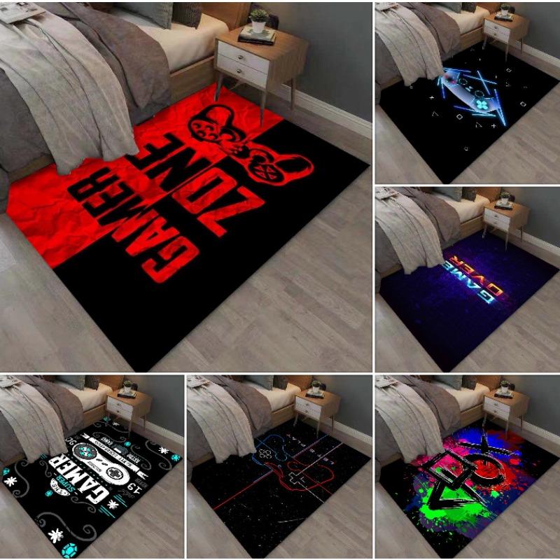 Tapis de Jeu Anime Gamer Manette de Jeu Tapis de Jeu pour Enfants Tapis de Sol Antidérapant pour Salon Chambre Porte Accessoires de Photographie Cadeau d'Anniversaire Alfombra