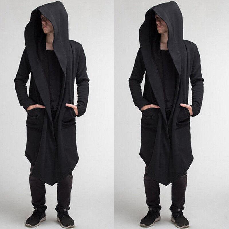 Men's Autumn Oversize Coat Long Sleeve Hooded Cloak Jacket Casual Solid Cardigan For Ultimate Comfort And Style