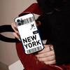 Funny World City Tourist Ticket Label Black Phone Case For Iphone 17 Air 16 15 14 13 12 11 Pro Max Plus Back Cover TPU Soft Case