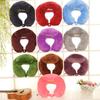 Solid Color U Shaped Neck Pillow Nap Plush Pillow Outdoor Travel Tools Portable