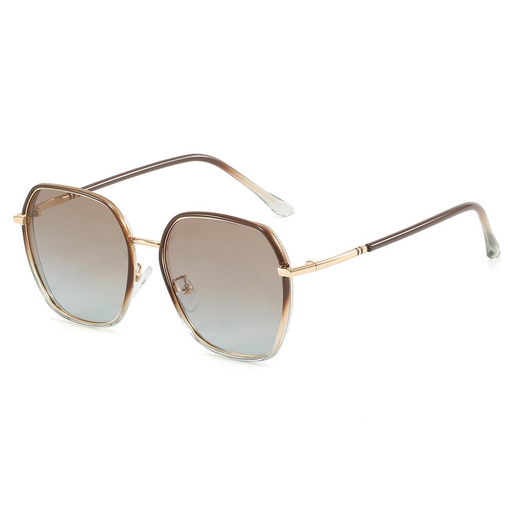 Hot-Selling Metal Large Frame Temperament Sunglasses Double Ring Trend Versatile Women'S Sunglasses