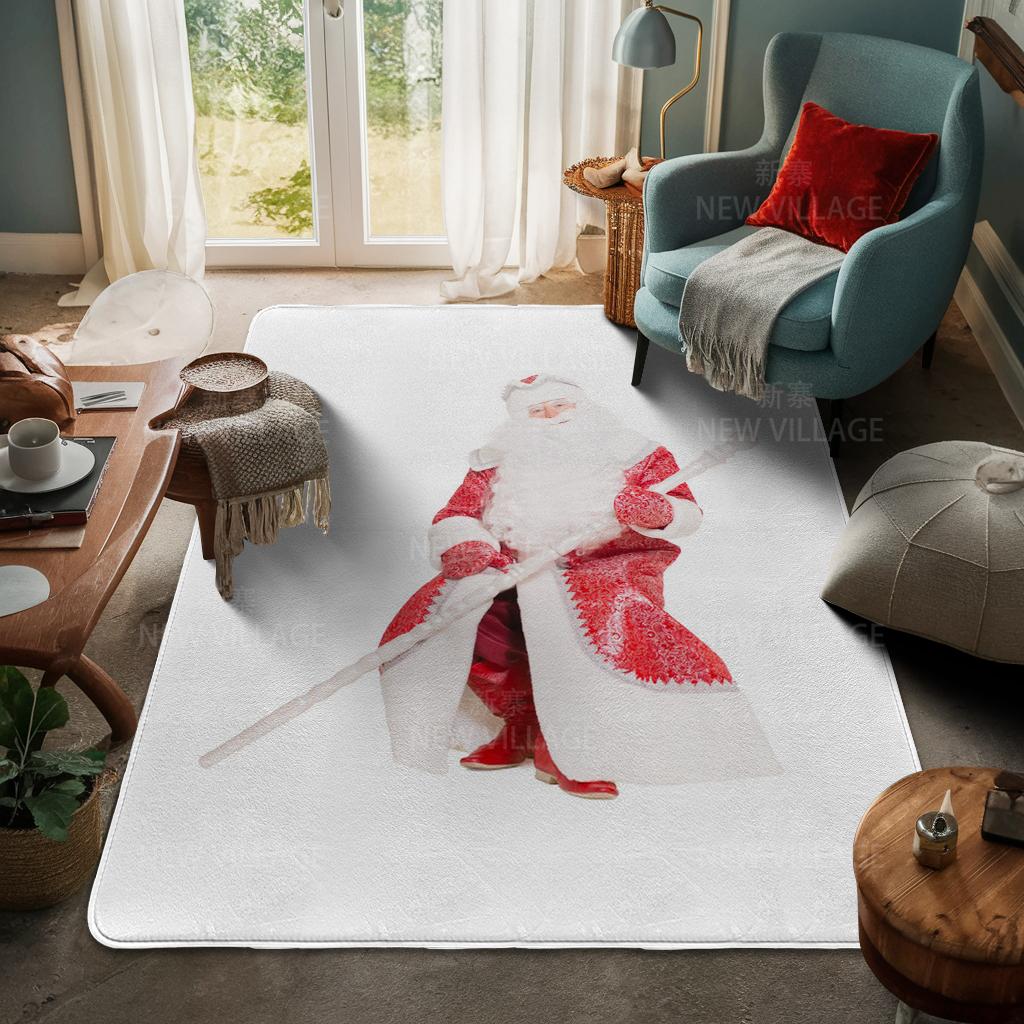 House Entrance Carpet Home Door Mat Living Room Bath Foot Bathroom Non-slip Water Absorption Rugs Bath Merry Christmas Winter