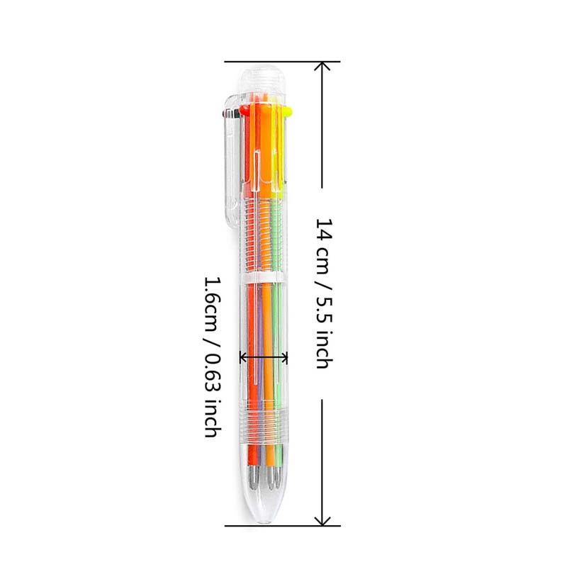 1/3/6pcs Transparent Cartoon Ballpoint Pen 6color Educational School&Office Supplies Creative Cute Colorful Swivel Supplies TMZ