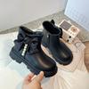 Botas Mujer  Girls' Shoes  Autumn  Kids Bow Leather Boots Comfort Anti Slip Girls' Ankle Boots Zapatos De Mujer