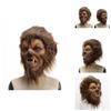 Masque facial réaliste d'animal Lion en latex Accessoires de fête d'Halloween