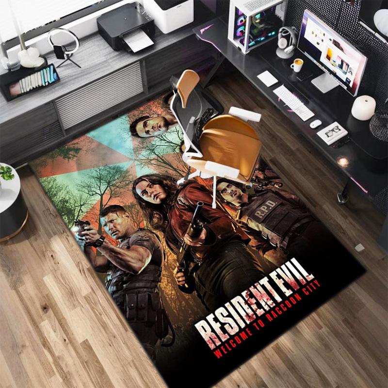 Sci-Fi game Resident Evil, Umbrella Corporation, soft carpet, home living room, office chair pad, door mat, door mat carpet U9