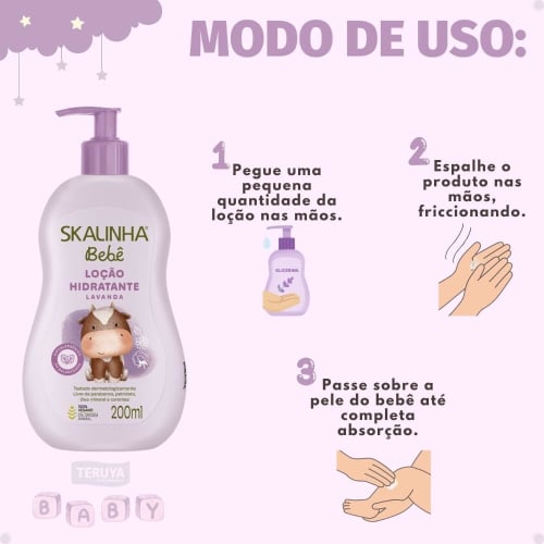 Skalinha Bebe Baby Body Lotion, Lavender, 200ml