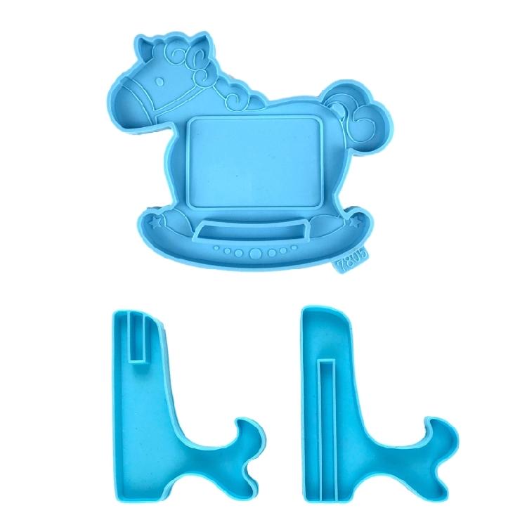 

Horse Shape Photo Frame Silicone Mold Resin Mold for DIY Craft Jewelry Tool 1 синій