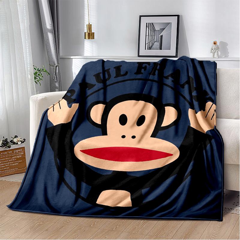 P-Paul Frank-k Flannel Portable Blanket for Children's Picnic in Living Room Bedroom Sofa Bed Ideal Birthday Gift