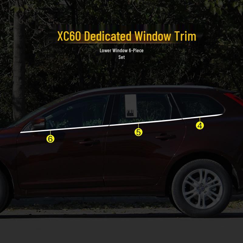 Volvo S60L/XC60/V40 Stainless Steel Window Trim & Decorative Strip