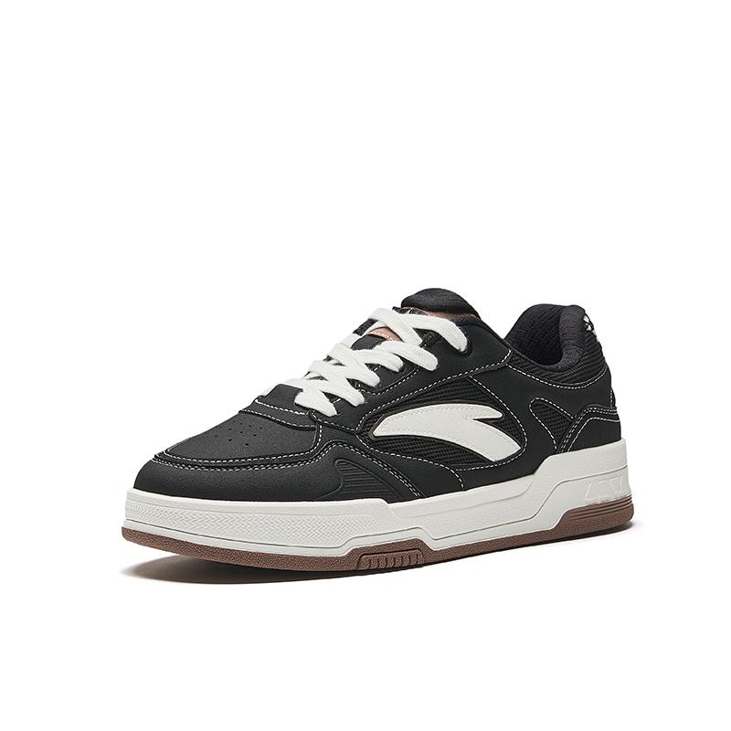 ANTA Street  Men Casual Sports Skate Shoes Black White Gum 912538012-5