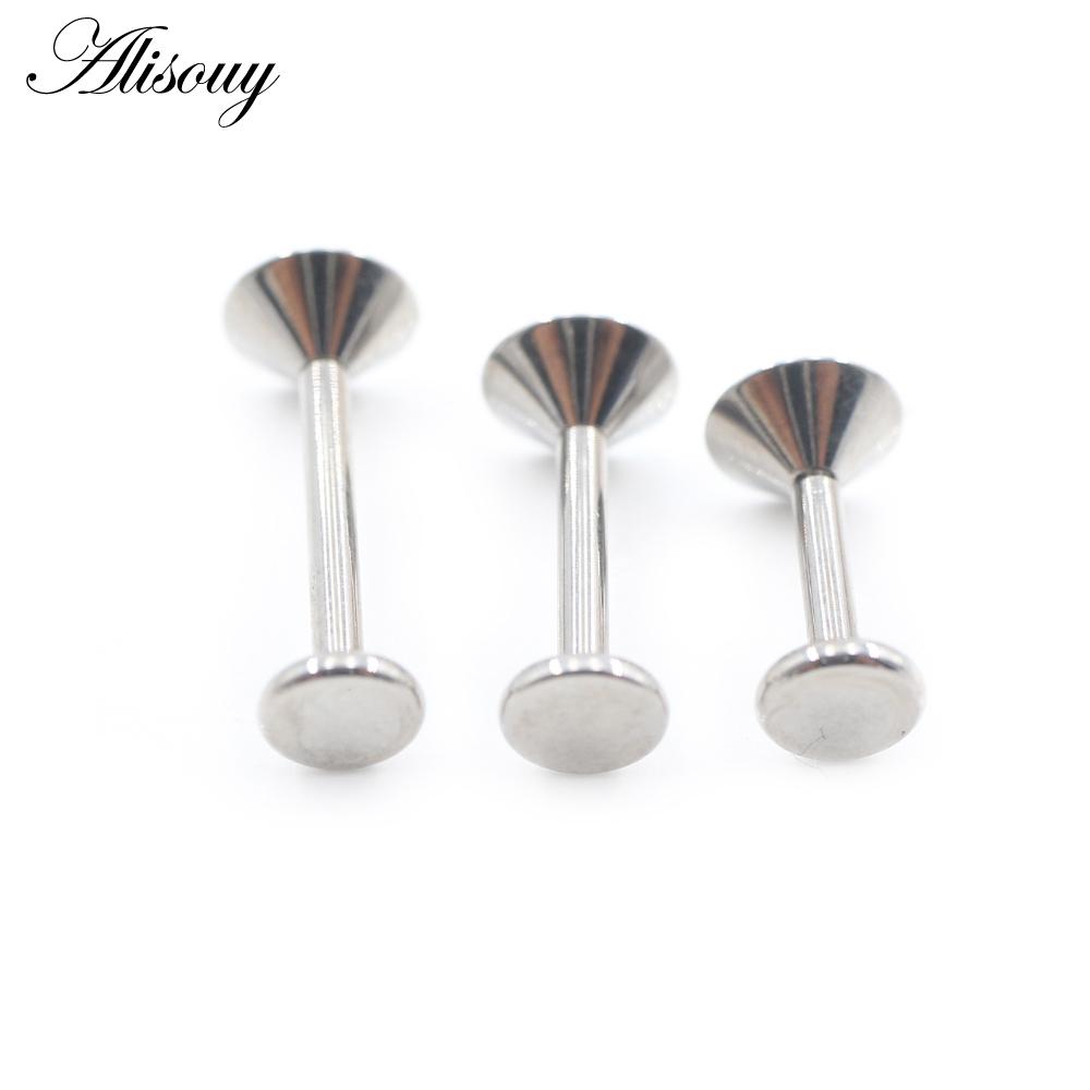 Alisouy 1 Stück G23 Titan Trichter Schraubgewinde Ohr Tragus Helix Bar Labret Lippenring Knorpel Ohrstecker Piercing Körperschmuck
