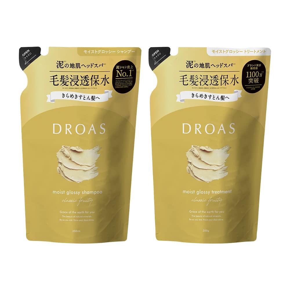DROAS Shampoo and Treatment Set Moist Glossy Refill,