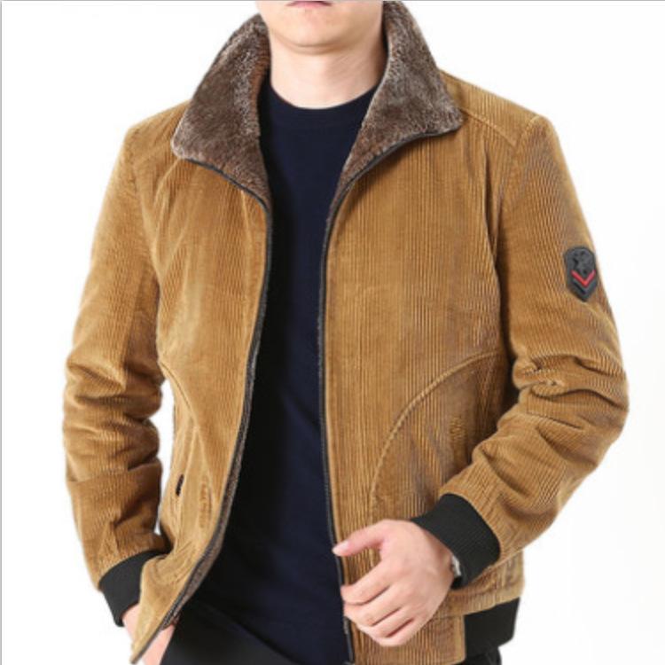 Cotton-padded Men's Short Winter Clothes, New Casual Thickened Warm Cotton Clothes, Middle-aged Dad's Coat