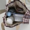 Korean Canvas Plaid Bento Handbag - Women's Retro Tote