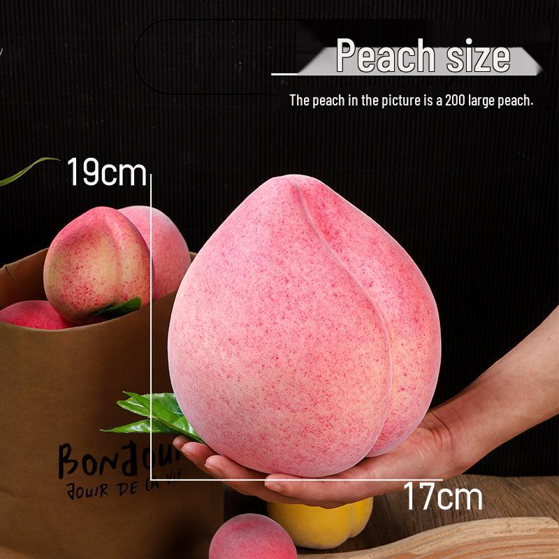 Seasonal Foam Fruit Ornaments: Large Flat Peach Simulation Model