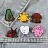 Cartoon Insect Figure Enamel Brooches Cute Funny Animal Personification Pins