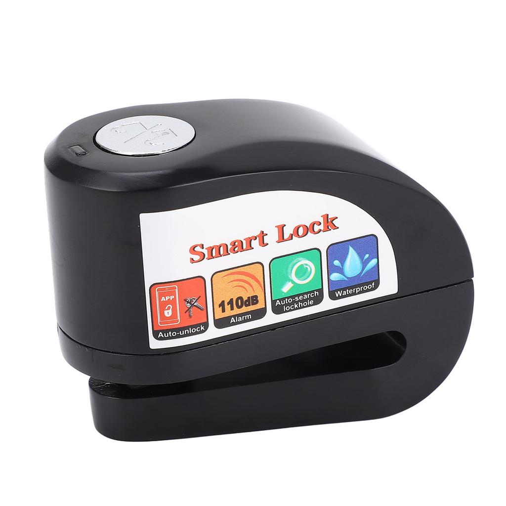 Trava de Disco para Motocicleta Bluetooth à Prova de Chuva Alarme de Alto Decibéis Trava de Disco de Roda de Segurança Inteligente para Motocicleta