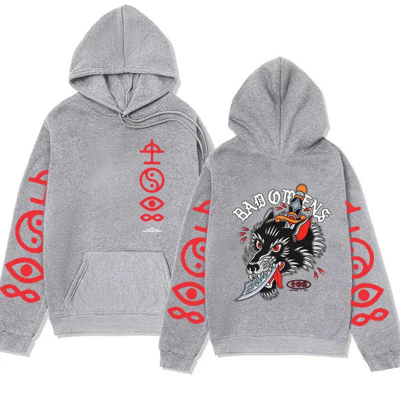 Rapper Bad Omens Band Double Sided Print Hoodie