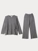 Mejongleuhaleu Gemma Knit Set (Round Neck Knit + Pants + Shawl) 3 Colors