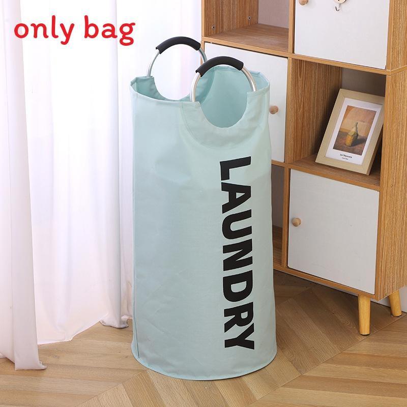 Portable Collapsible Round Laundry Basket Oxford Cloth Waterproof Storage Bag For Home Use