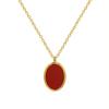 French Retro Non-Fading Elegant Temperament Acrylic Oval Pendant Necklace Niche Design Jewelry