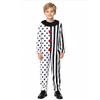 Halloween Costume Pennywise Black White Clown Cosplay Party Outfit Adult Scary Joker Suit