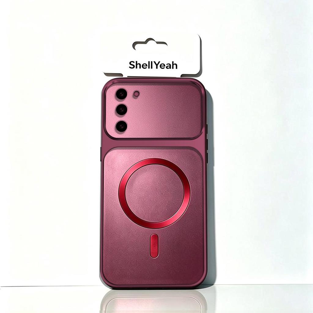 Casing for Samsung Galaxy S23+ S23 Magnetic Metallic Big Window Case