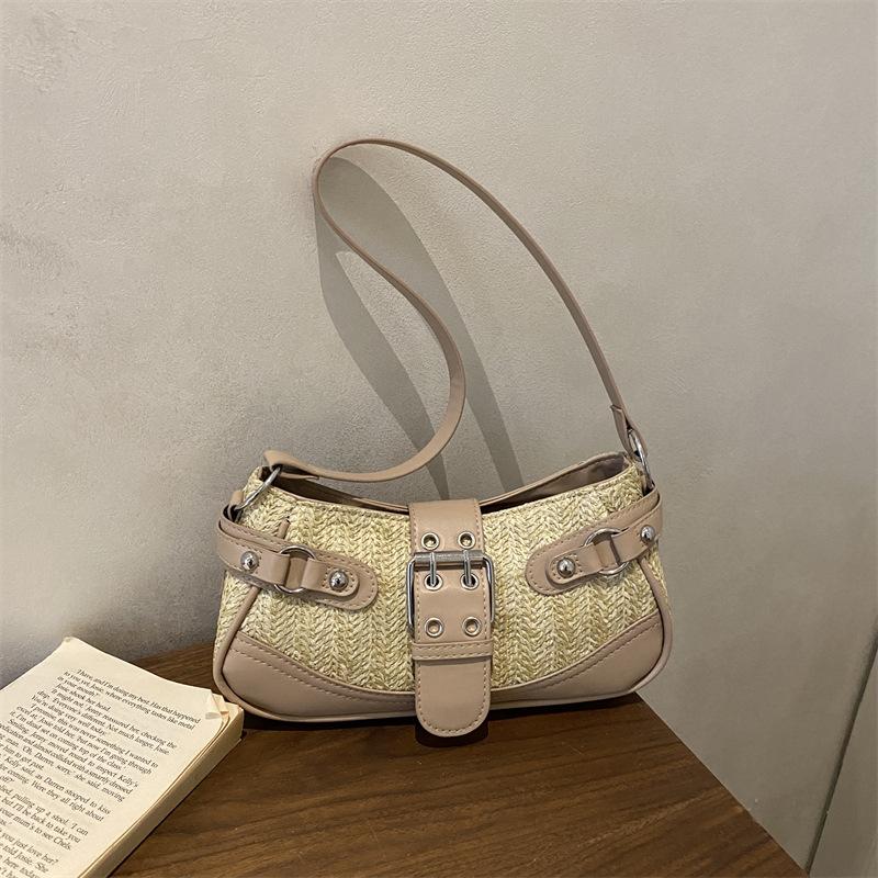 Vintage Girl Style Crossbody Bag, Small Niche Crescent-shaped Bag, Single Shoulder Strap Bag