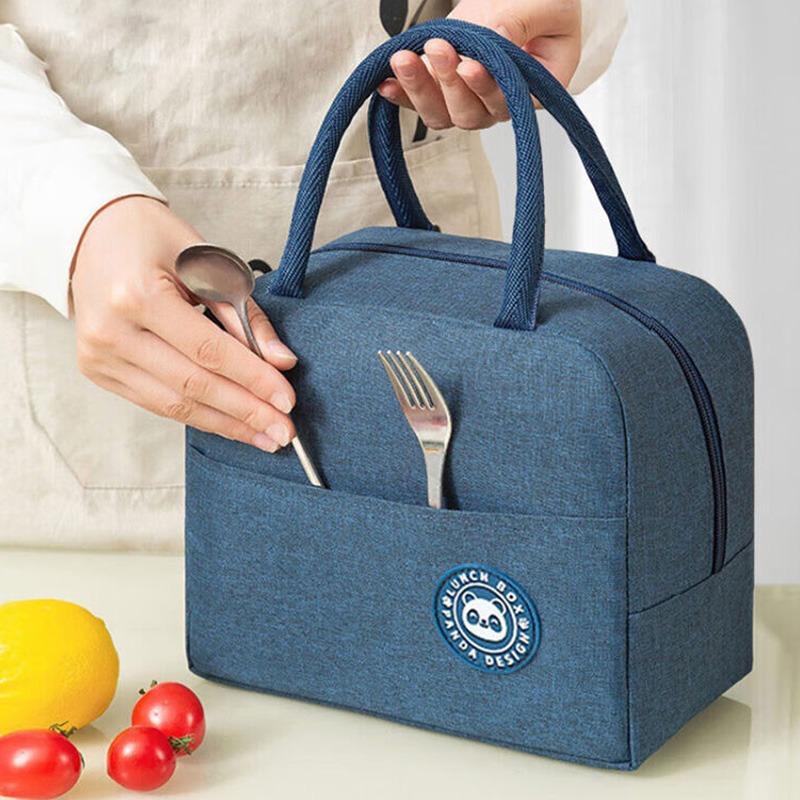 Insulated Lunch Box for Students and Office Workers, Waterproof and Anti-Oil Handbag with Large Capacity and Aluminum Foil Lining