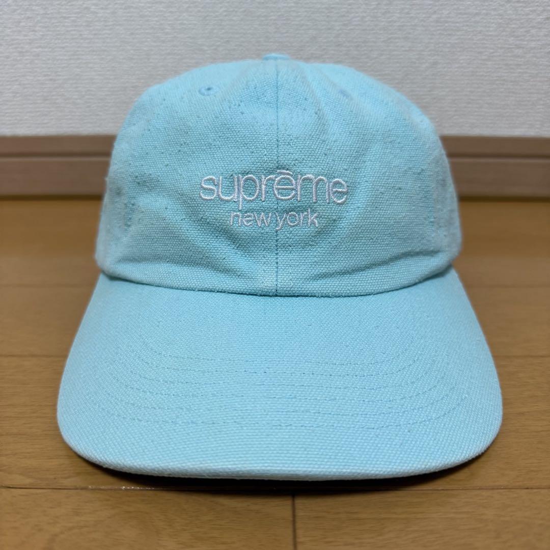 

[USED] Supreme Classic Logo 6-Panel Light Blue 23ss
