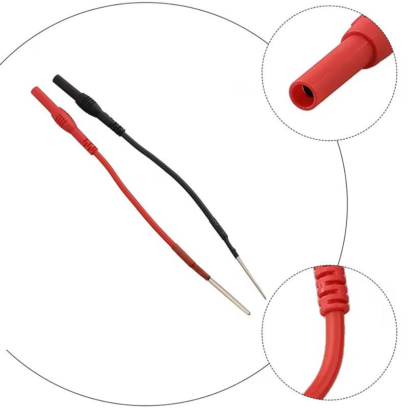 2Pcs Test Lead Kit,4mm Female Adapter Wire Pin Type Plug Terminal Wire Multimeter Test Connection Wire,Car Rear Probe Kit