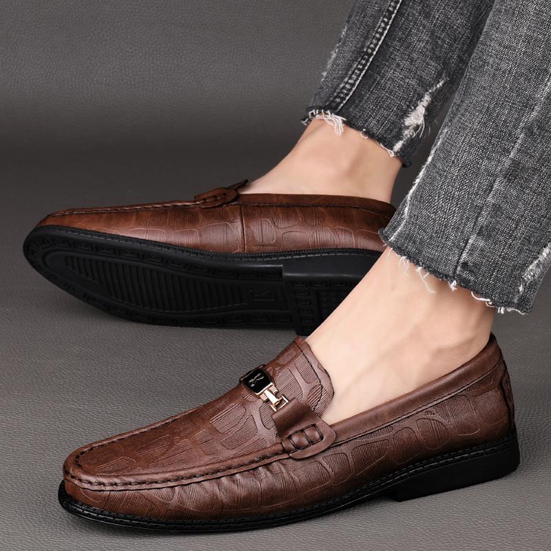 Echtes Leder Herren Freizeitschuhe Marke Fahrschuhe Herren Bequeme Slipper Herren Allround Mokassin Hohe Qualität Herren Flachschuhe