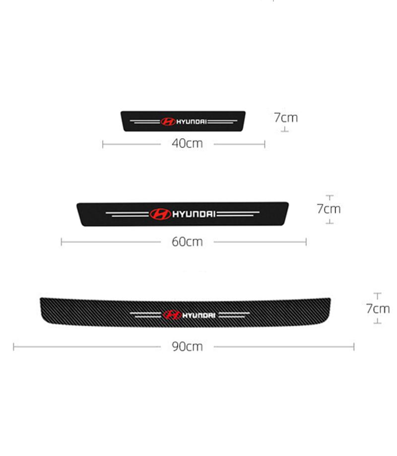 Car scratch resistant door sill protection strip For Hyundai Genesis N-LINE I10 I20 I30 I40 IX20 IX35 Kona Getz Veloster Tucson AG3