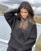 2023 Stylish European & American Spring/Autumn Solid Color Sweatshirt Casual Two-Piece Set with Large Pockets