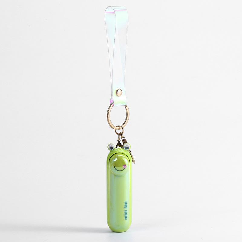 

Office Keychain Cute Mini Fan Portable Hand Fold Bedside Flashlight USB Charge Battery Table Desk Cooling Fan зелёный