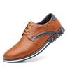 2025 Men's Plus Size Lightweight Casual Leather Shoes - Versatile, Fashionable, Lace-Up for All Seasons