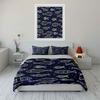 Colorful Fish Pattern Design Bedding Duvet Cover Set  (1*Duvet Cover 2*Pillowcases, without duvet insert)