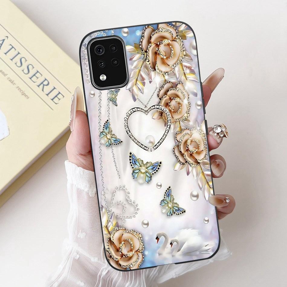 For LG K42 K52 K62 K62+ New Fashion Dusk Beach Painting Phone Case For LG K62 Plus K42 K52 (Brazil) Black Silicone Soft Case