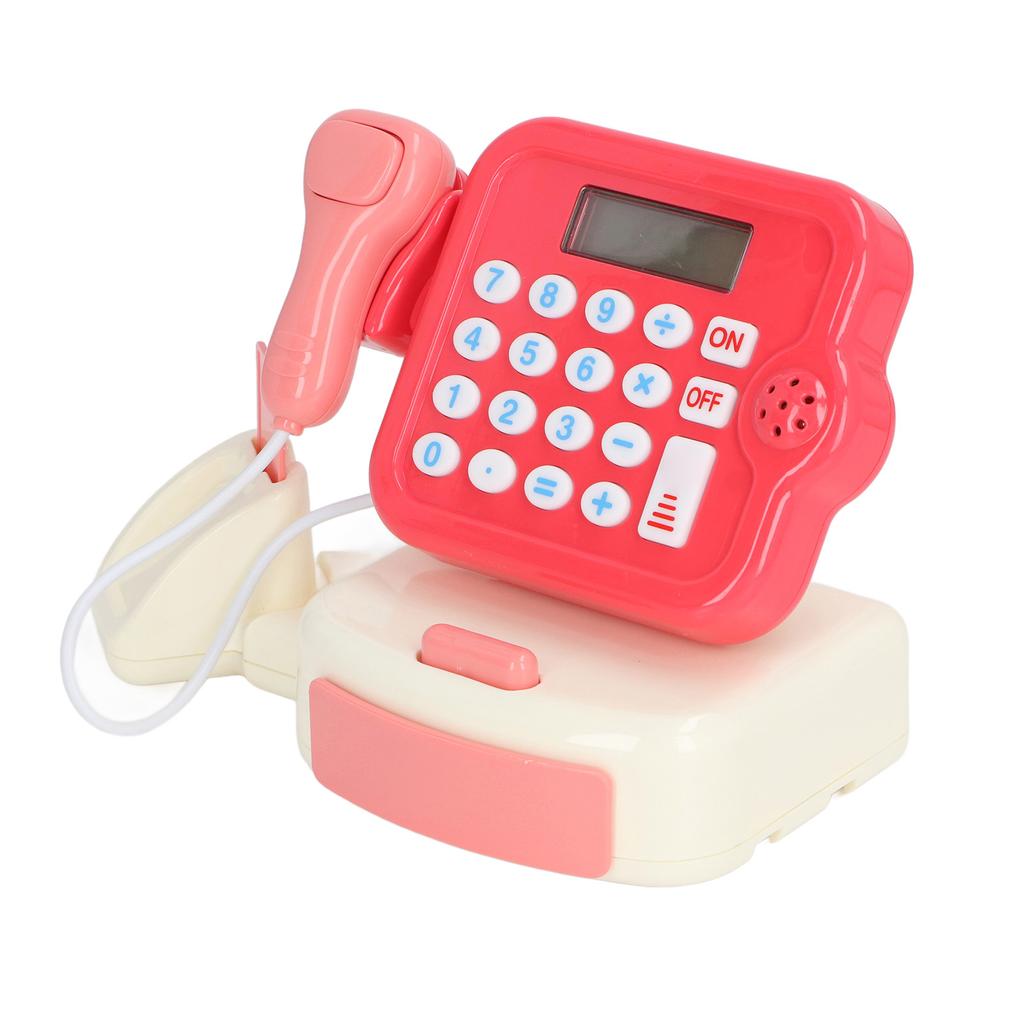 Kids Cash Register Toys Multifunction Puzzle Simulation Sound and Lights Calculator Cash Register Playset for Kids