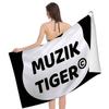 M-MuzikS Luxus T-TigerS Mikrofaser Bedrucktes Strandtuch Bergsteigen Yoga Strand Schwimmen Laufen Saugfähiges Weiches Handtuch