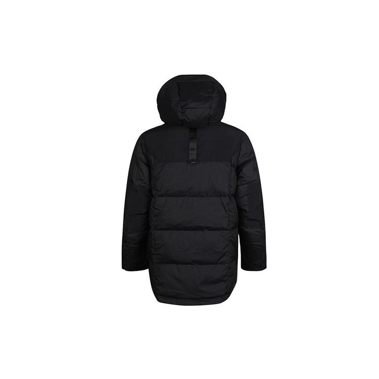 Nike Down Jackets Men's Black Hooded Moderate Quilted Down Jacket CU4393-010