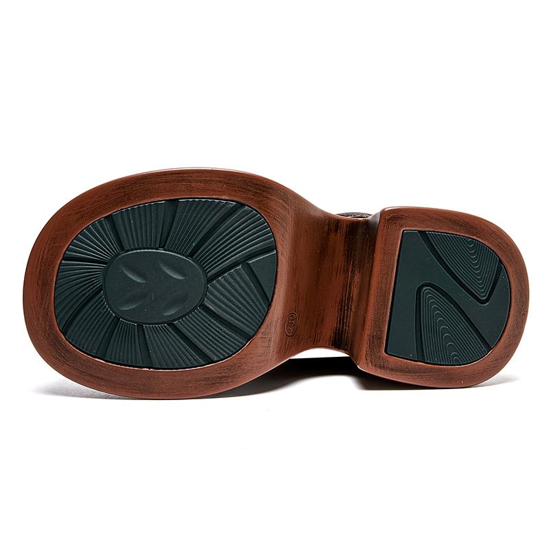 GKTINOO Women Motorcycle Boots Genuine Leather 2025 New Zip Round Toe Women Shoes Flowers Handmade Retro Ankle Platform Boots