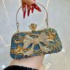 Fashion Musical Note Evening Clutch Purse Luxury Glitter Ladies Bow Design Diamond Studded Handbag Wedding Bridal Crossbody Bags