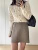 Cardigan lavorato a maglia grossa in lana con cavi e ricamo di pony vintage, maglione invernale da donna con scollo rotondo.
