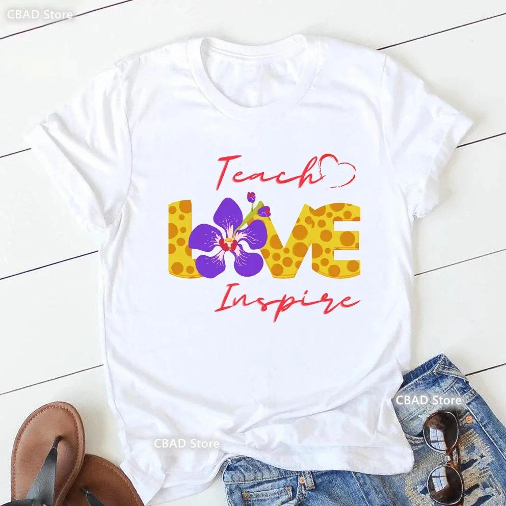 Hot Selling Women's Top Hot Selling Love Personality Pattern Printed Short-sleeved T-shirt Women Summer polyester fabric