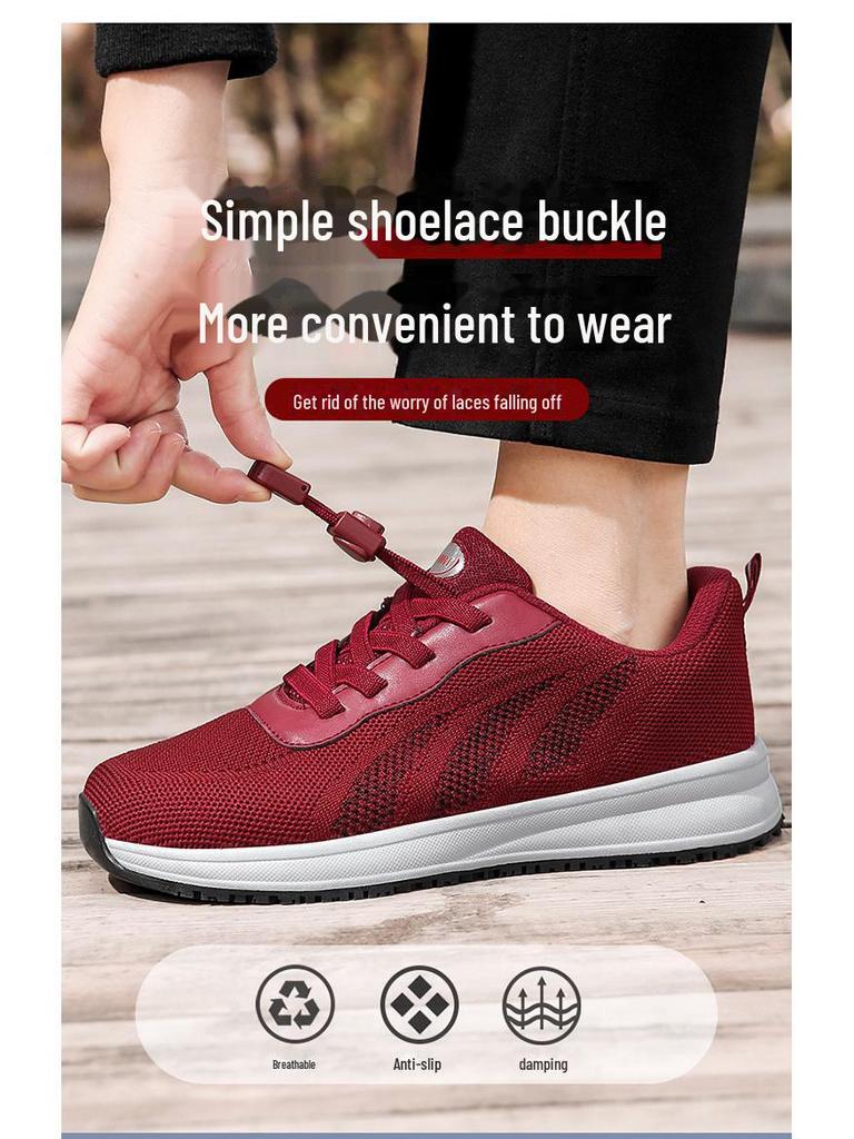 Women's Oil-Free Non-Slip Walking Shoes with Magnetic Vibration and Terahertz Energy for Pulse Massage