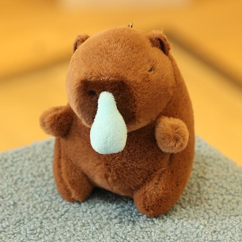 Cute Capybara Pendant Keychain Pufferfish Plush Toy Soft Doll Gifts Carry-on Bag Kawaii Pendant Creatuve Fluffty Animal Kid Gift