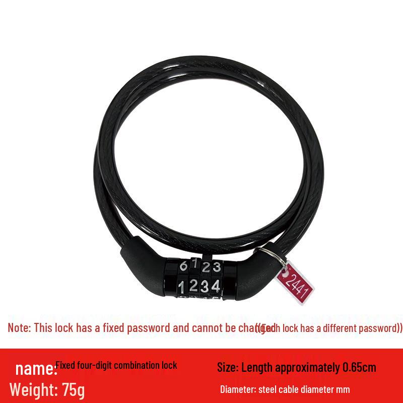 "Anti-Theft Five-Digit Combo Lock for Bikes and Electric Motorcycles"