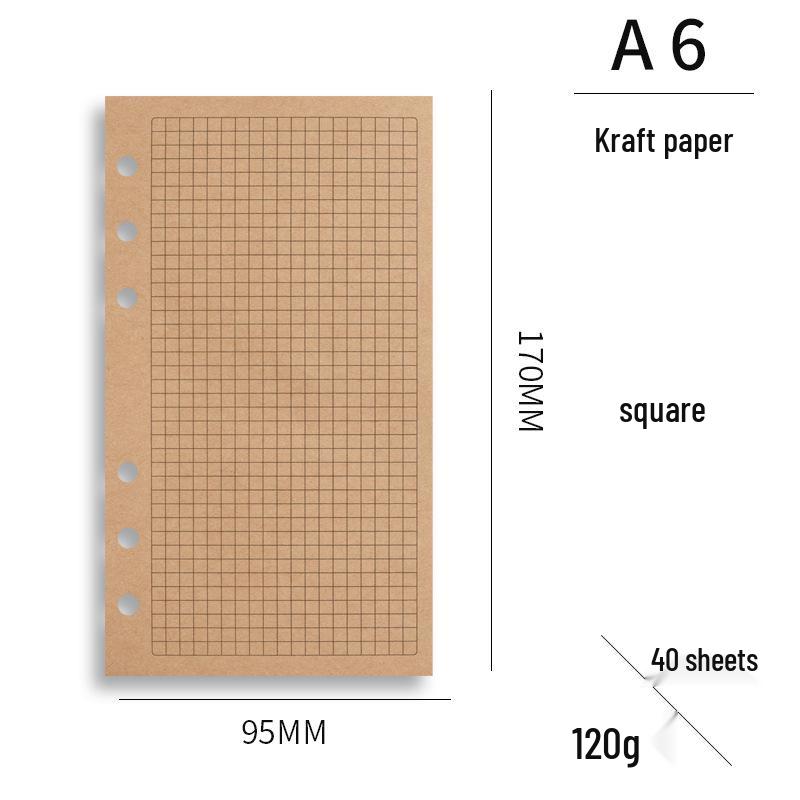 A6 Loose-Leaf Multi-Functional Planner: Daily/Weekly Plan & Accounting Inserts - Removable Inner Pages Replacement